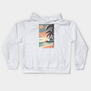 Sunset at the beach Kids Hoodie